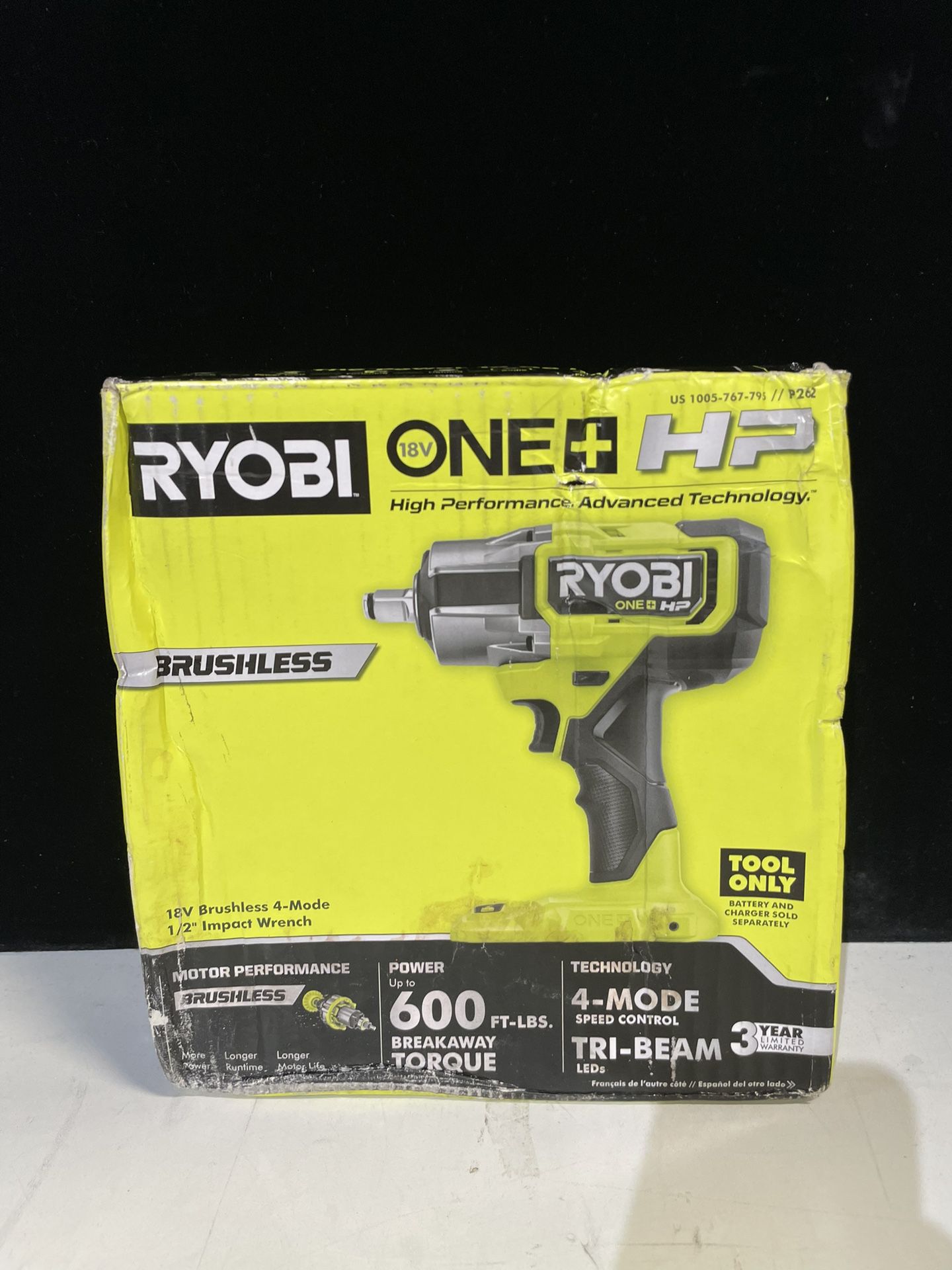 Ryobi P262 1/2” 18V Impact Wrench (Bare Tool Only)