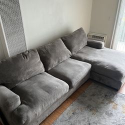Light Grey L-Shaped Sofa