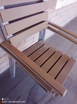 Outdoor Patio Chair with Metal Frame