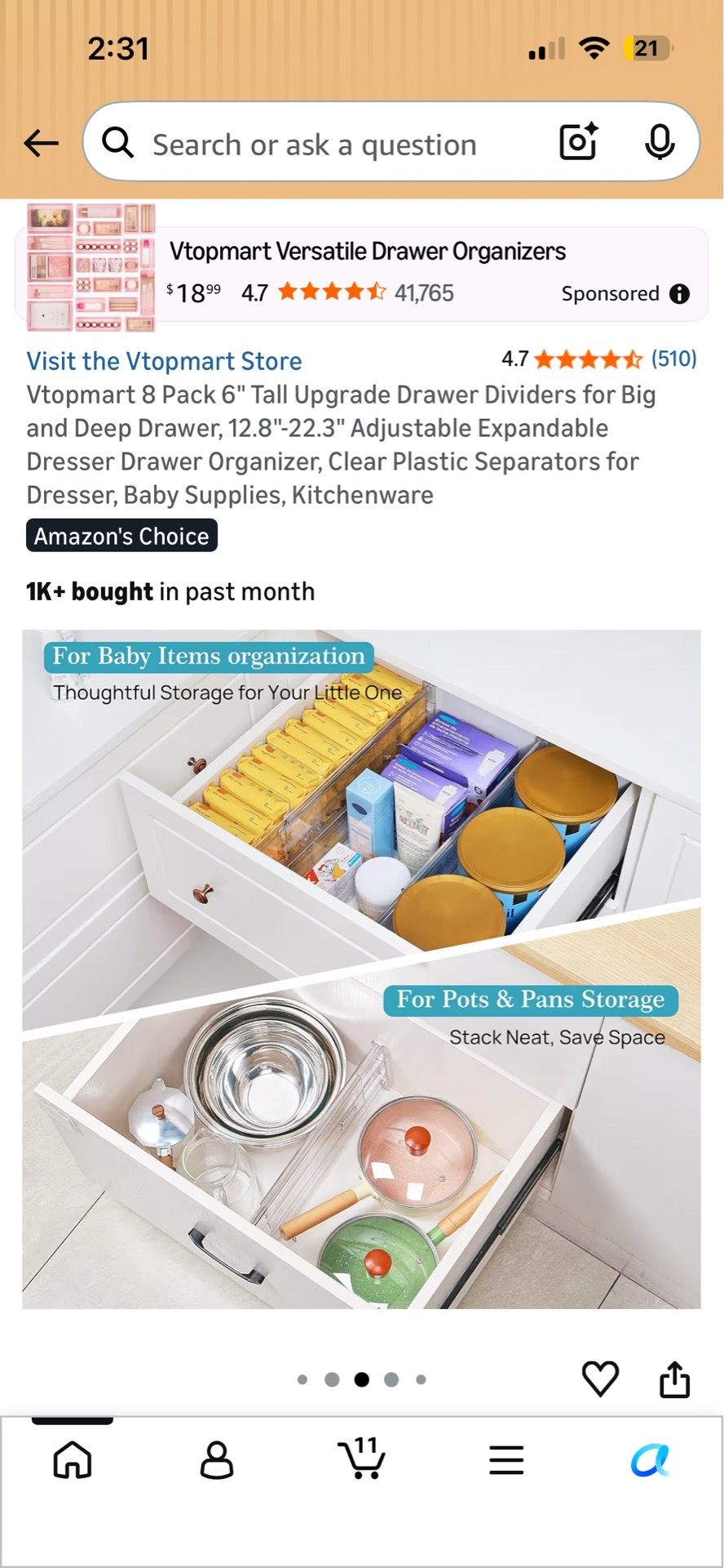 12 pc drawers dividers