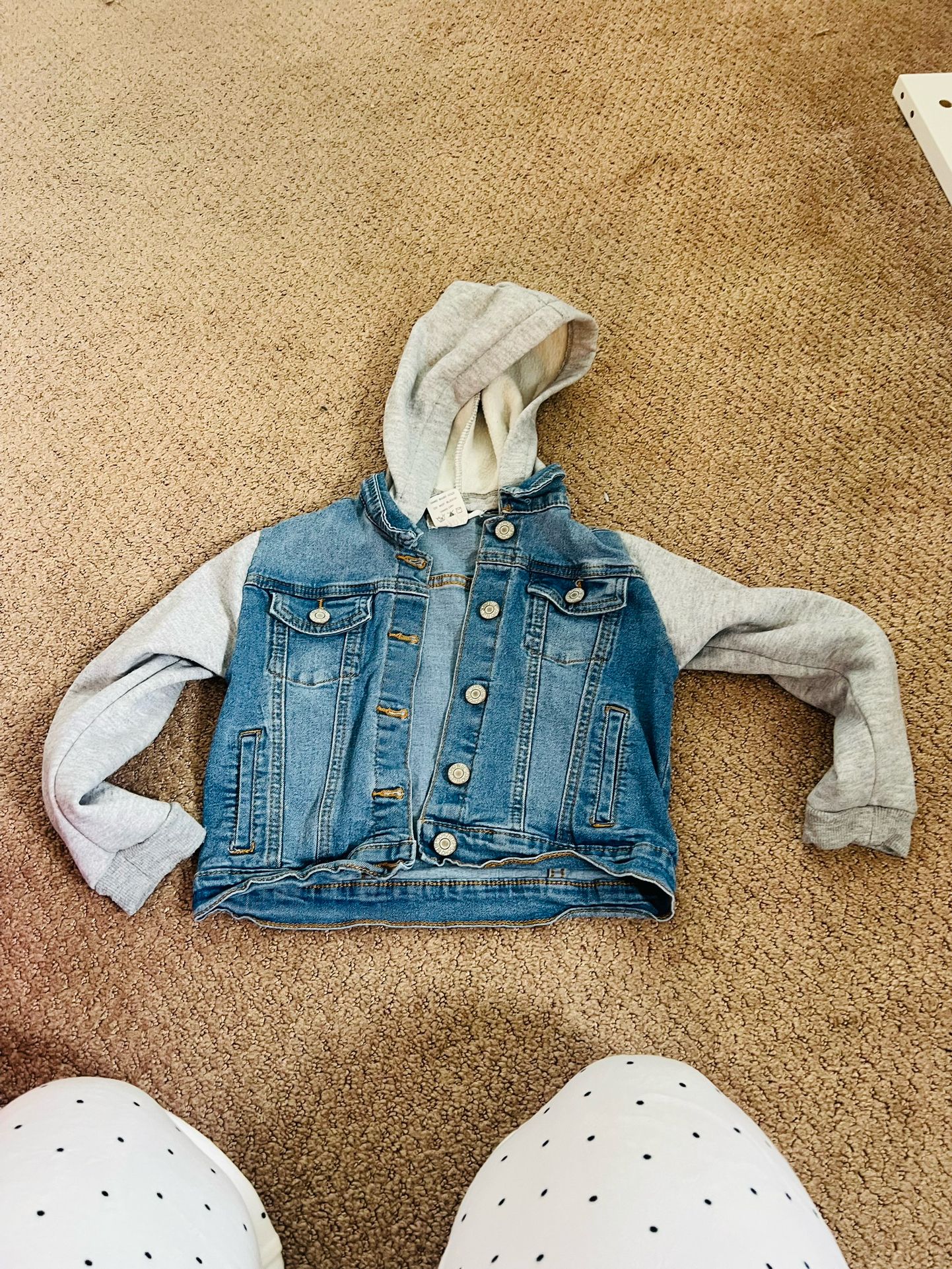 Girls Jean Sweater Jacket (Size 6)