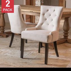 White Curtis Dining Chair, 2 Pack