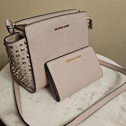 Michael Kors Selma Stud Bag With Matching Wallet 