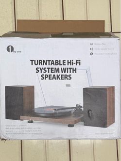 Turntable Hi-Fi System with Speakers
