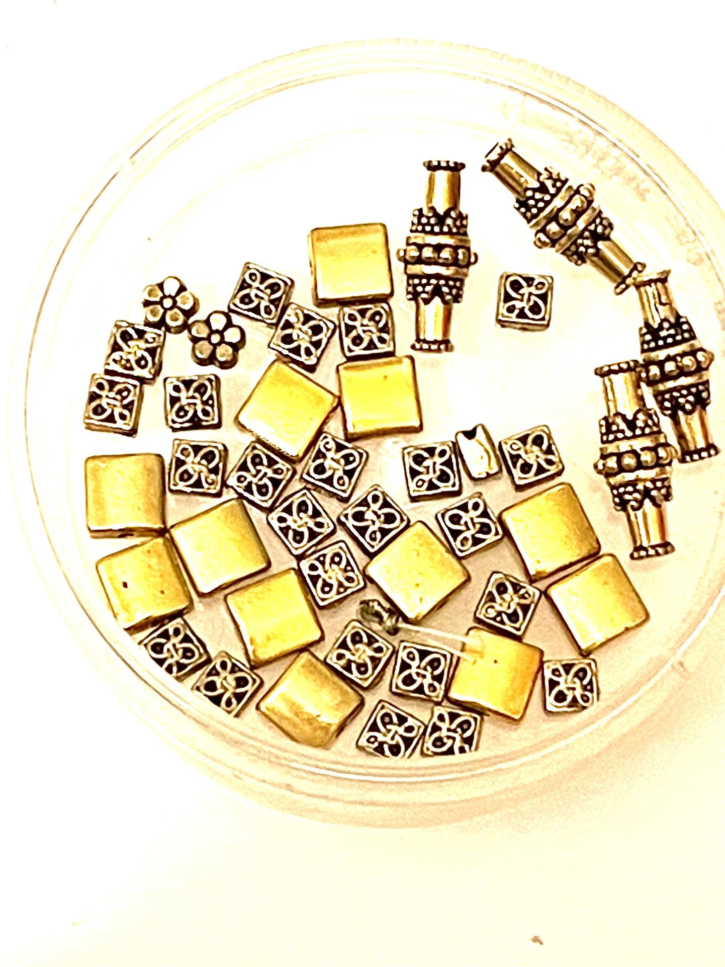 Lot Of Gold Tone Spacer Beads 
