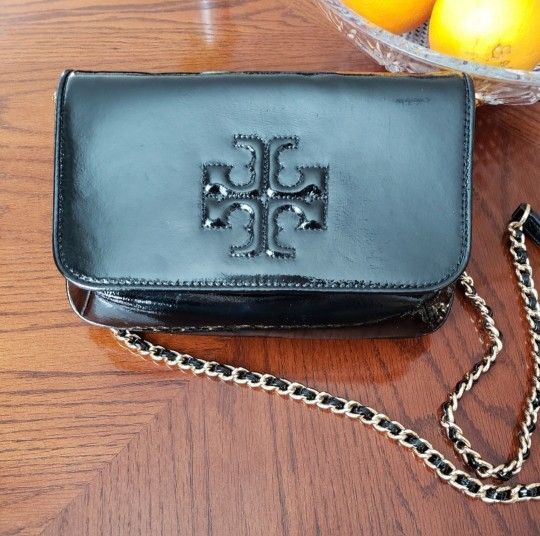 Tory Burch Charlie Patent Clutch Crossbody