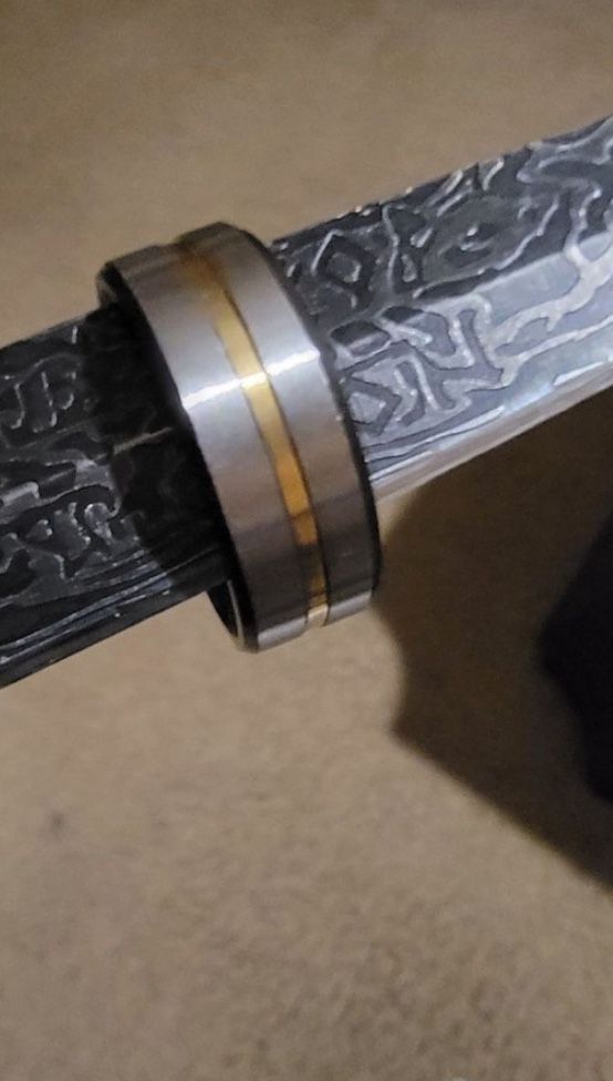 Men’s Fashion Stainless Steel Wedding Band Size 12