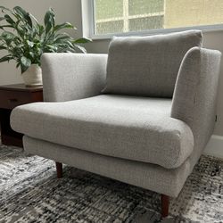 Modern Gray Accent Chair Super Comfortable