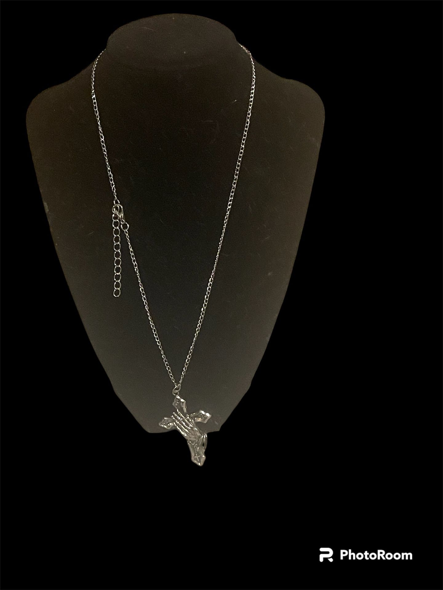 Cross With Praying Hands Necklace