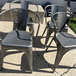 Aluminum Style Dining Chairs Set Of 4
