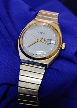 Geneva Vintage Swiss Manual Wind Mechanical Men's Watch
