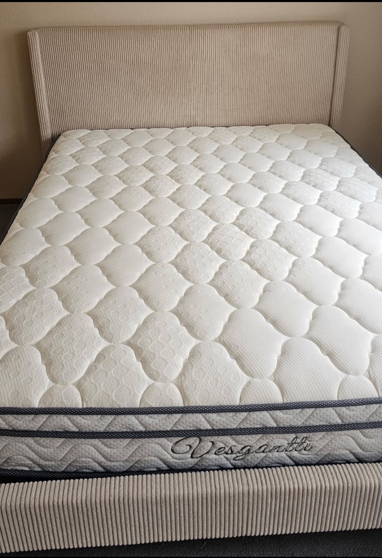 NEW Queen Bed Frame With mattress 