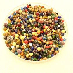 Large Lot Of Colored Glass Beads