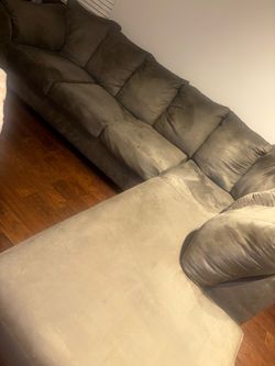 Large Gray Sectional Sofa with a Chaise Lounge- $450 OBO