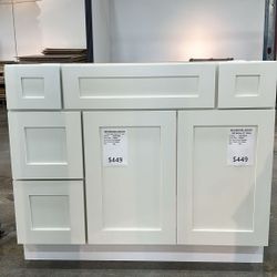42'' Vanity with Left & Right sided drawers