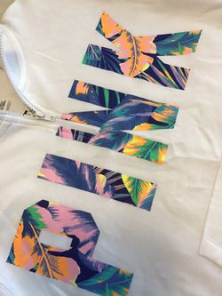 Victorias Secret white Tropical sweater pullover sweatshirt