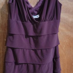 Purple  Silky Dress
