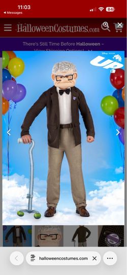 Disney Pixar UP Carl Fredricksen Halloween Costume – Men’s Large – Complete Set