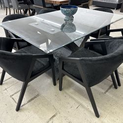 New Black Dining Set