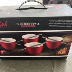 Rice Bowls With Chopsticks 