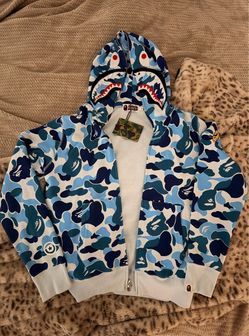 BAPE/PONR Shark Full-Zip Hoodie Blue Camo
