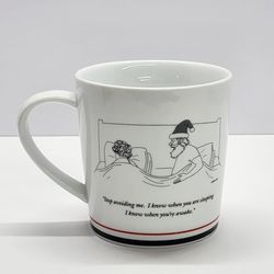 New Yorker Santa Mug funny coffee cup office 2001 Christmas cartoon Alex Gregory