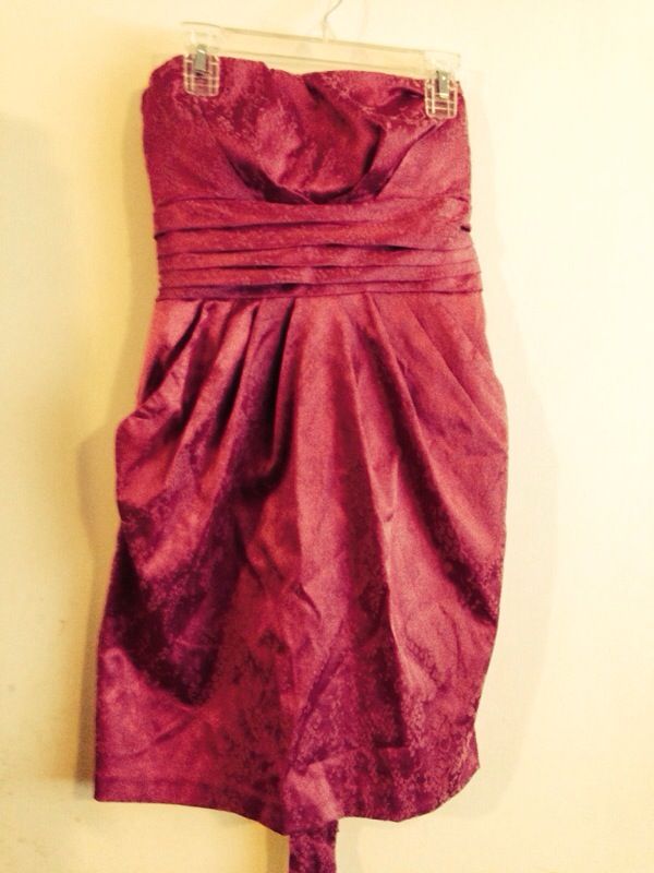 Pink strapless dress