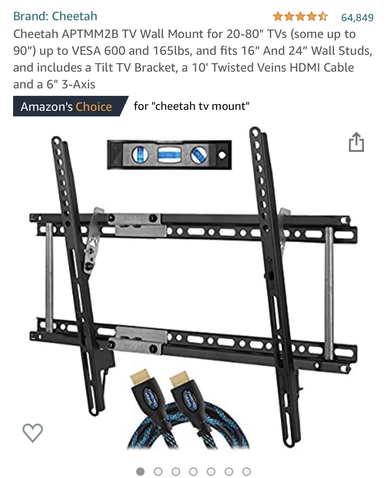 TV Wall Mount For 33-55 Inch Cheetah