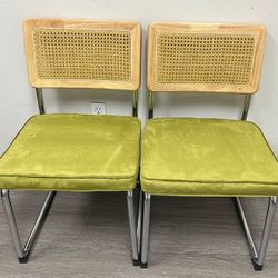 Crumley Velvet Upholstered Side Chair Green or White