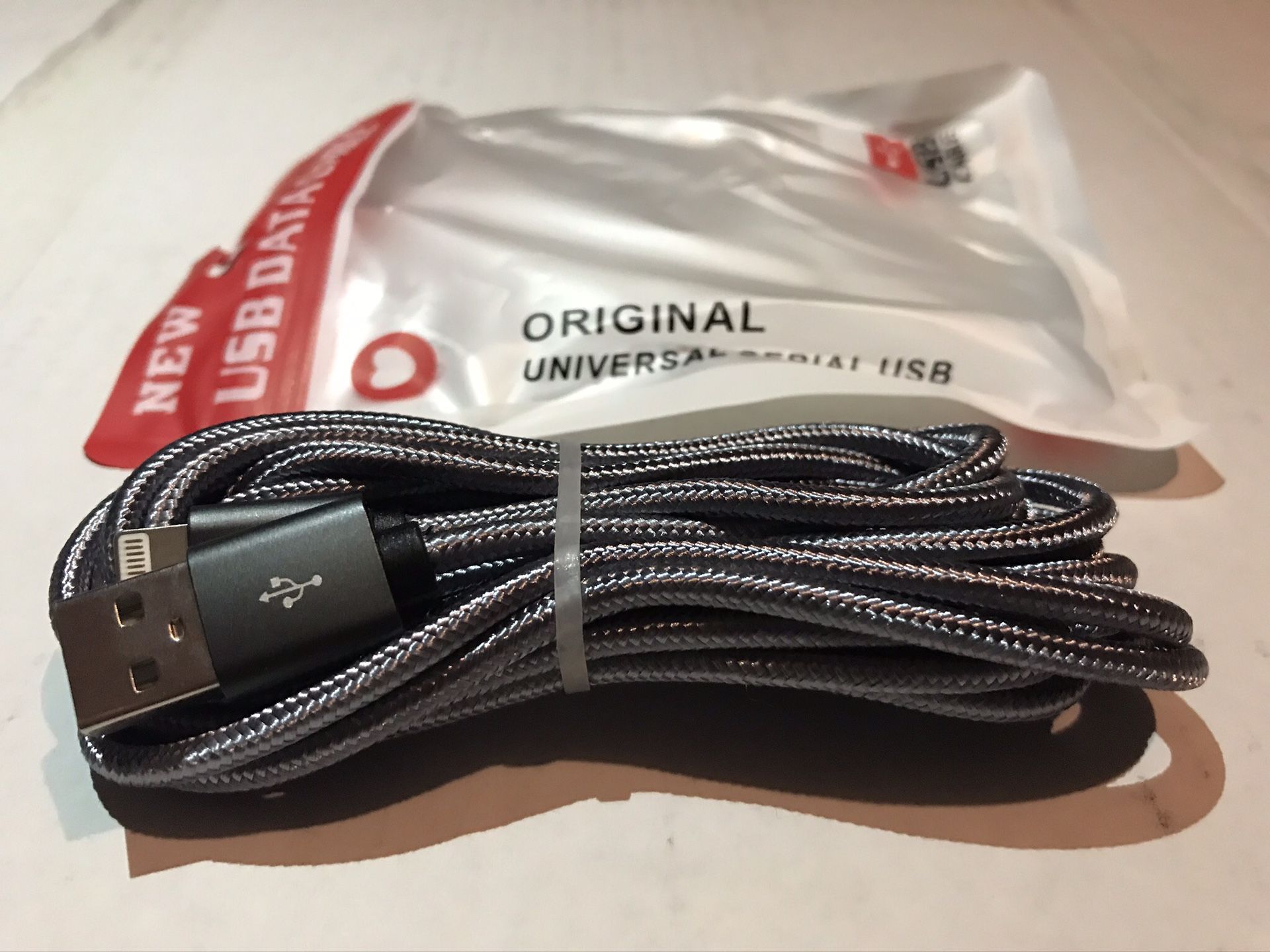 Premium Quality USB iPhone 10 Feet Grey Lightning Cable Charger! ~*BRAND NEW*~