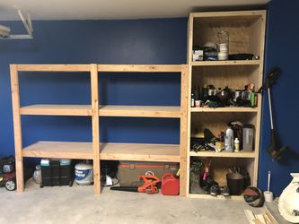 Built to order garage shelving