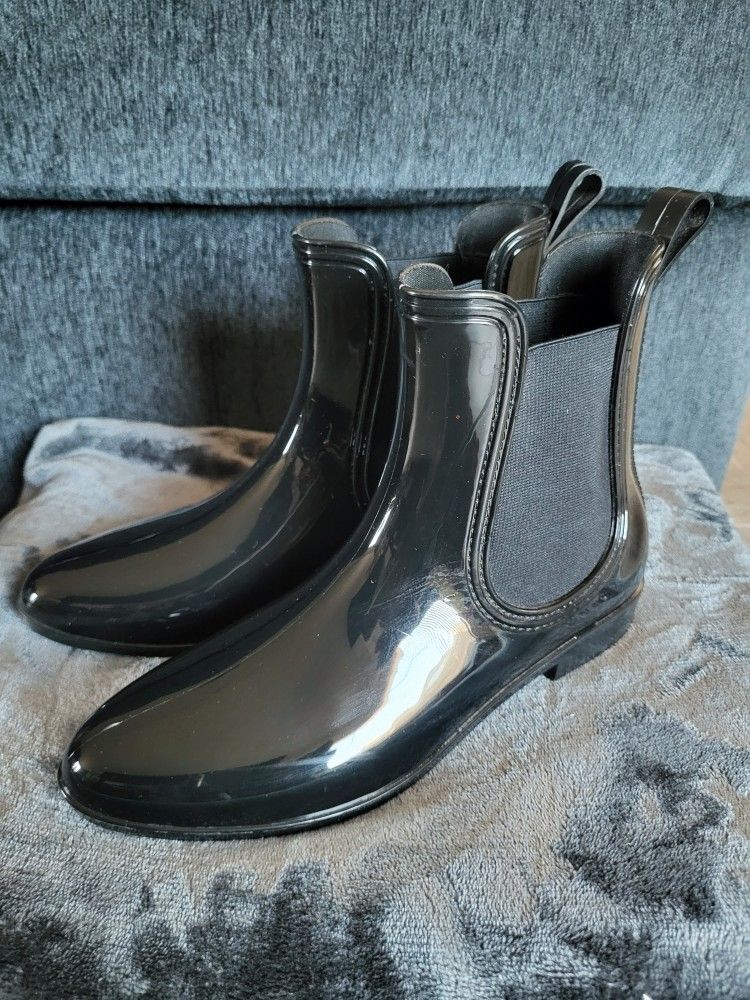 Stylish Black Rain Boots