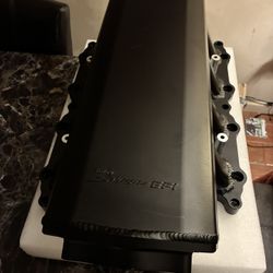 Holley 829032 fabricated "Sniper Hi-Ram" intake manifold for 2011-2014 Mustang GT 5.0L engine