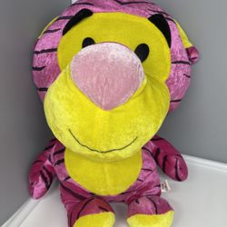 Six flags exclusive pink striped tiger tigger-like plush 15” rare