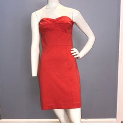 Coral strapless dress by Rebecca Taylor