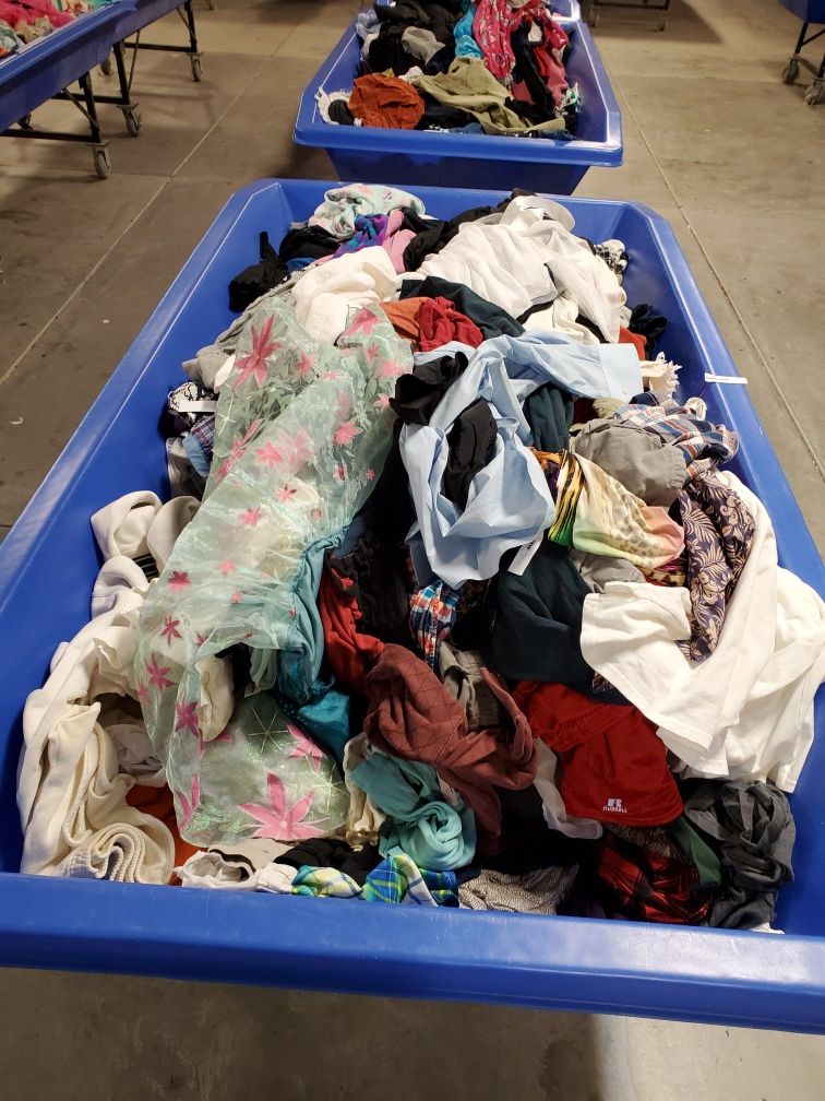 Mixed clothing. Super cheap! NOW $50!! (1 table's worth)