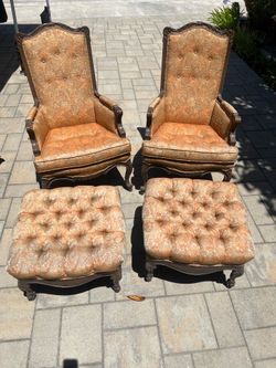 Arm Chairs with Ottomans