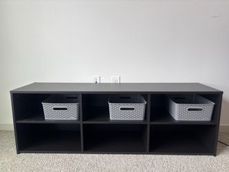 70” Black TV Console / Storage Unit