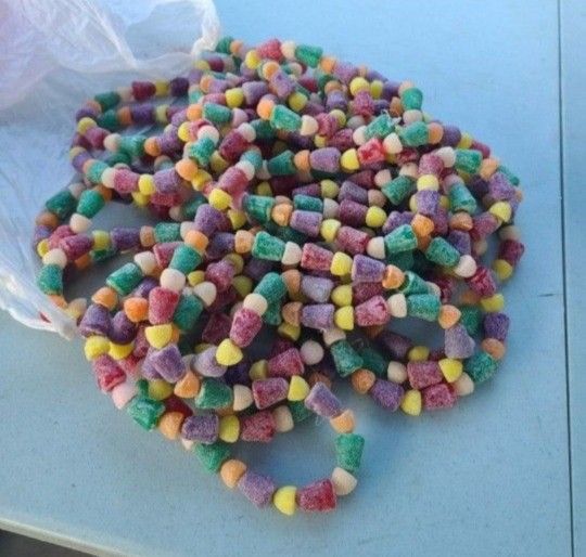 Fake candy gum drops garland for christmas tree
