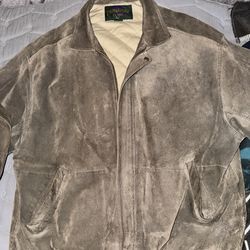 Vintage Brown Suede Bomber Jacket
