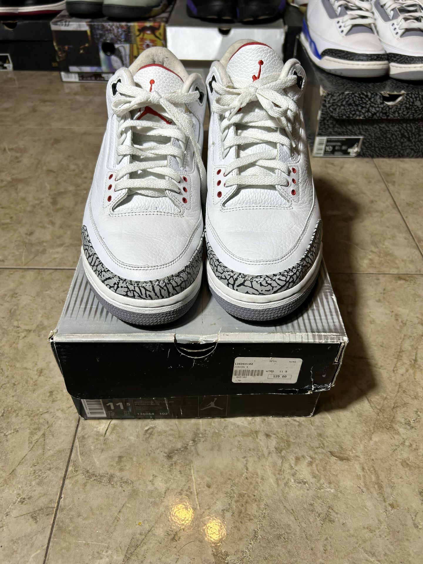 2003 Jordan 3 White Cement 