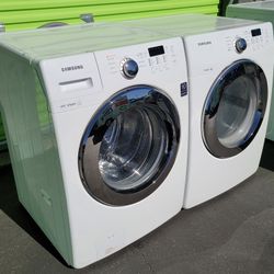 Samsung Front Load Washer And Stackable Gas Dryer Set 