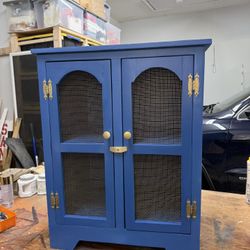 Beautiful Blue Accent Cabinet 