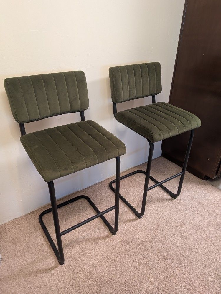 Olive Green Bar Stools 30" Seat Height