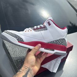 Jordan 3 Cardinal Red 