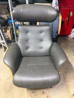 Mid century leather recliner