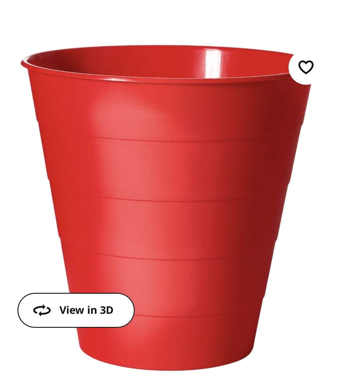 Ikea Fniss 10 Lt 28 Cm Trash Bin Home Office Bin White