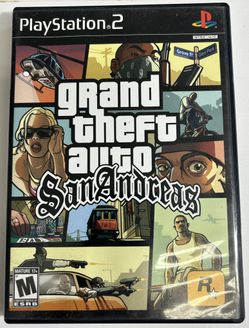 Grand Theft Auto: San Andreas (Sony PlayStation 2, 2004) W/ Manual