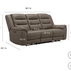 Mason Leather Power Reclining Sofa 2 Pcs Set