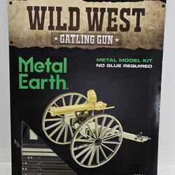Fascinations Metal Earth Wild West Gatling Gun 3D Metal Model Kit
